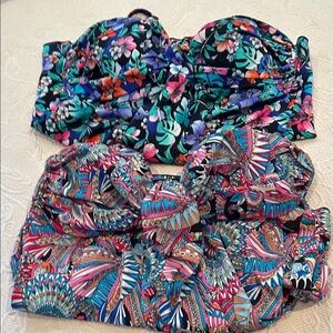 Ladies A Shore Fit swimsuit top 2 piece bundle!